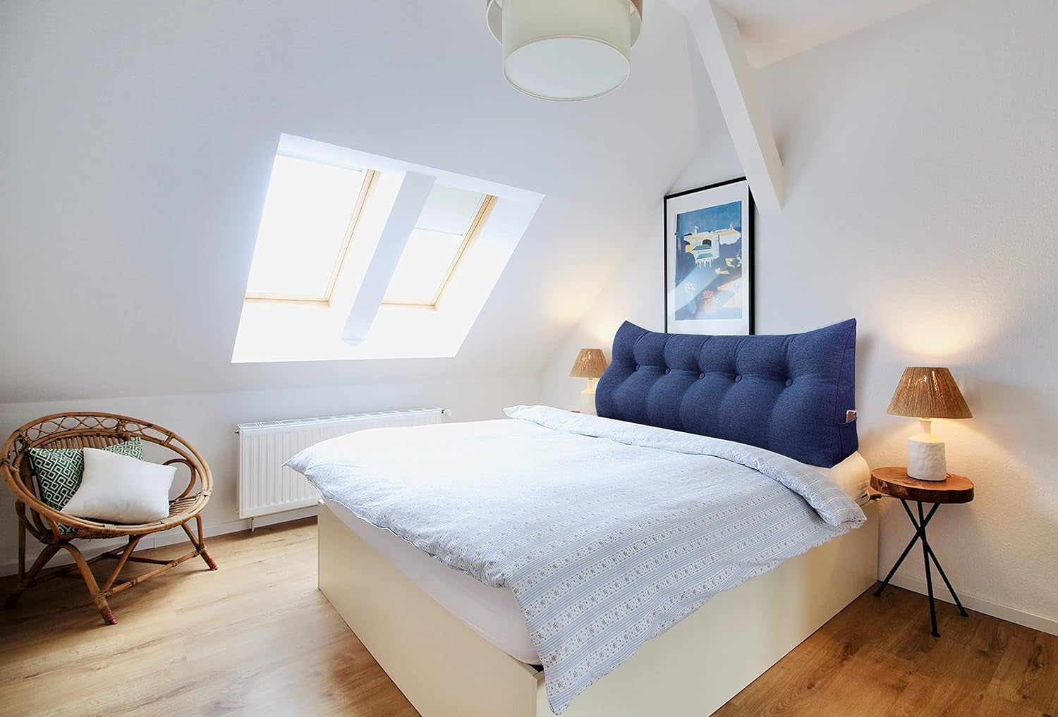 King Size Triangular Headboard Alignment Wedge: Large Bolster for Daybed, Reading, and Full Spinal Support