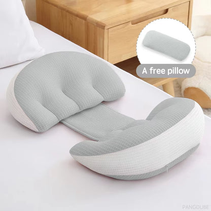 Full Body Maternity Pillow: Comprehensive Support System with Bonus Lumbar/Waist Cushion