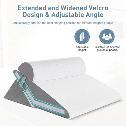 The Therapeutic Alignment Trio: Adjustable 3-Piece Bed Wedge System for Acid Reflux & Back Pain Relief