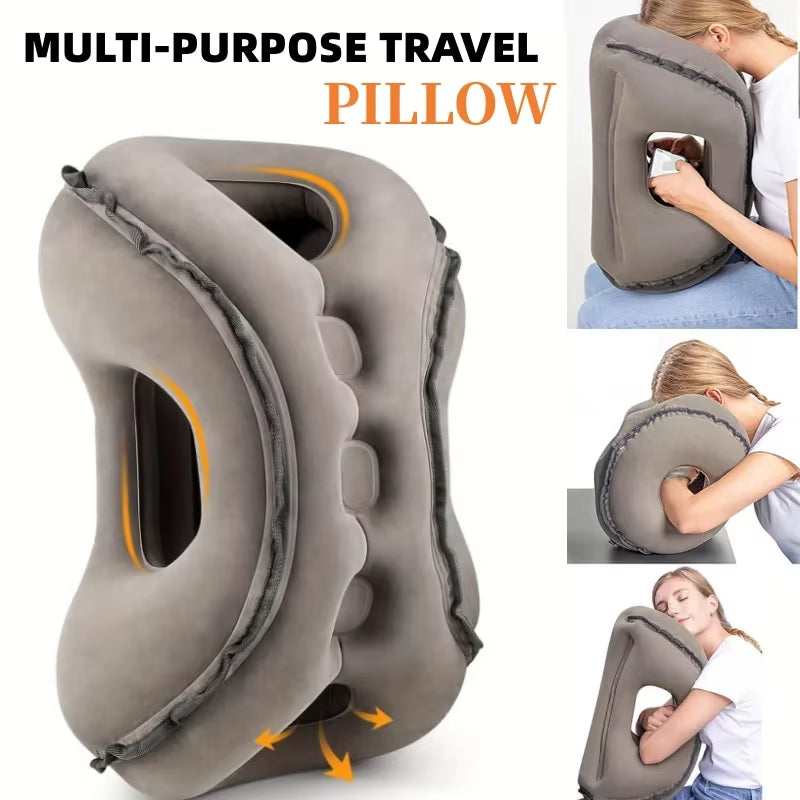 The Dynamic Traveler: Inflatable Neck & Head Support for Seamless Alignment on the Go