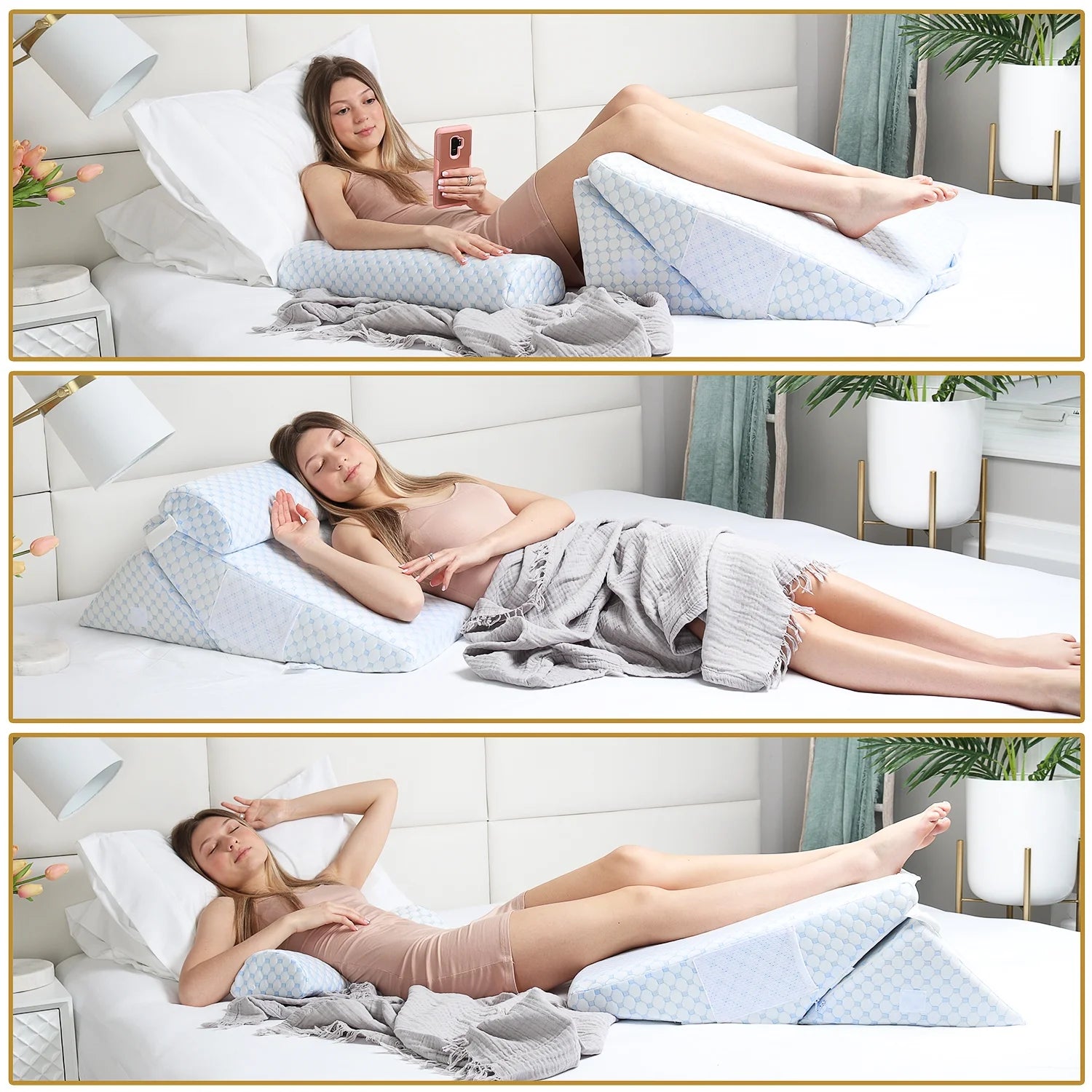 The Zero Gravity Cooling Back Wedge: 10-Inch Memory Foam for Spinal Elevation & Reflux Relief