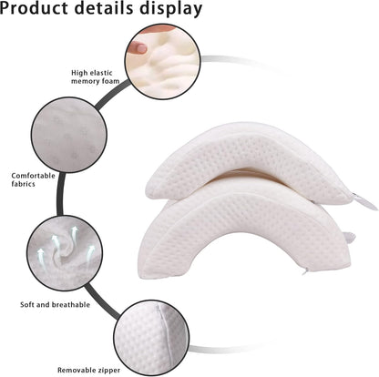 Uninterrupted Embrace: Arched Memory Foam Pillow for Pain-Free Cuddling and Deeper Connection