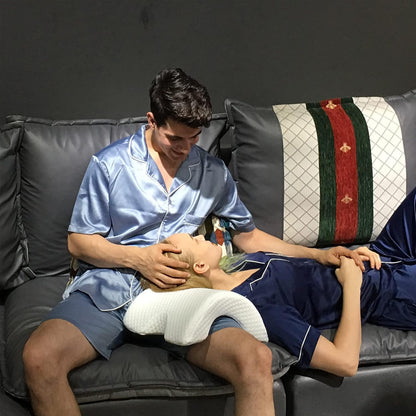 Uninterrupted Embrace: Arched Memory Foam Pillow for Pain-Free Cuddling and Deeper Connection