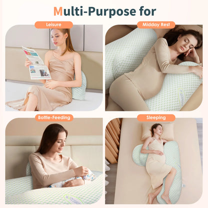Ultimate Comfort Pregnancy Pillow: Ergonomic Full Body Alignment Design for Relieving  Back, Hip, Joint and Nighttime Pain - Dramatically Improving Sleep Quality | Removable Cover