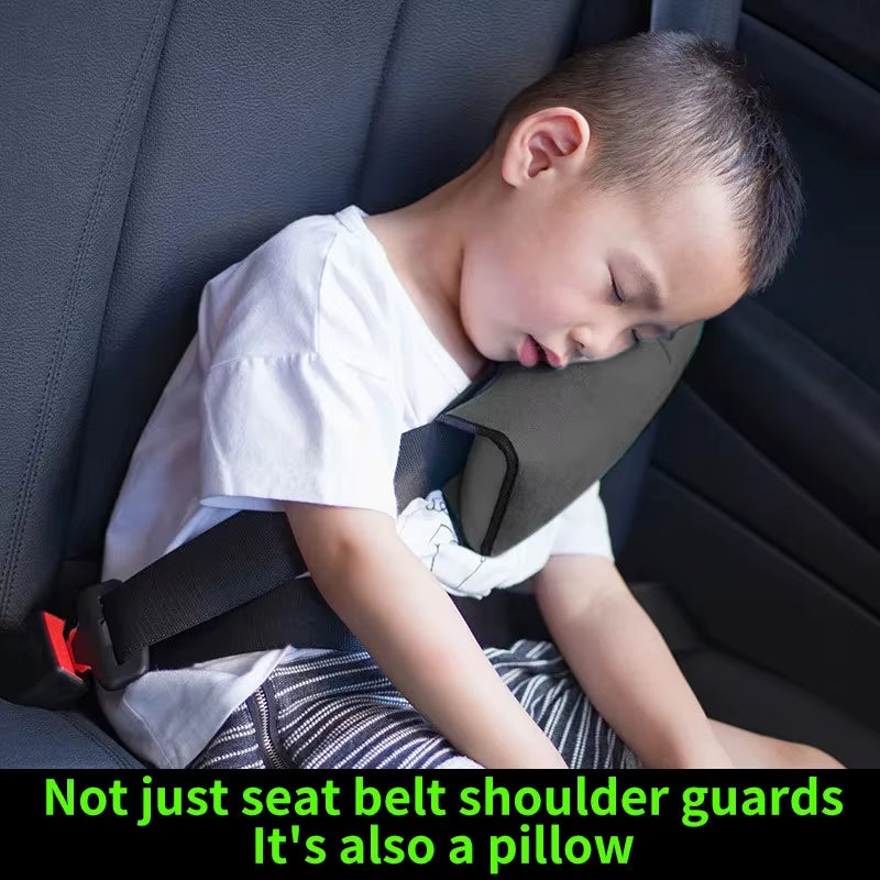 Child Safety Harness Support Pillow: Ergonomic Neck & Shoulder Cushion for Car Travel