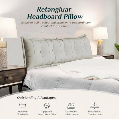 King Size Headboard Alignment Pillow: Luxury Backrest for Bed, Reading, and Full Spinal Support