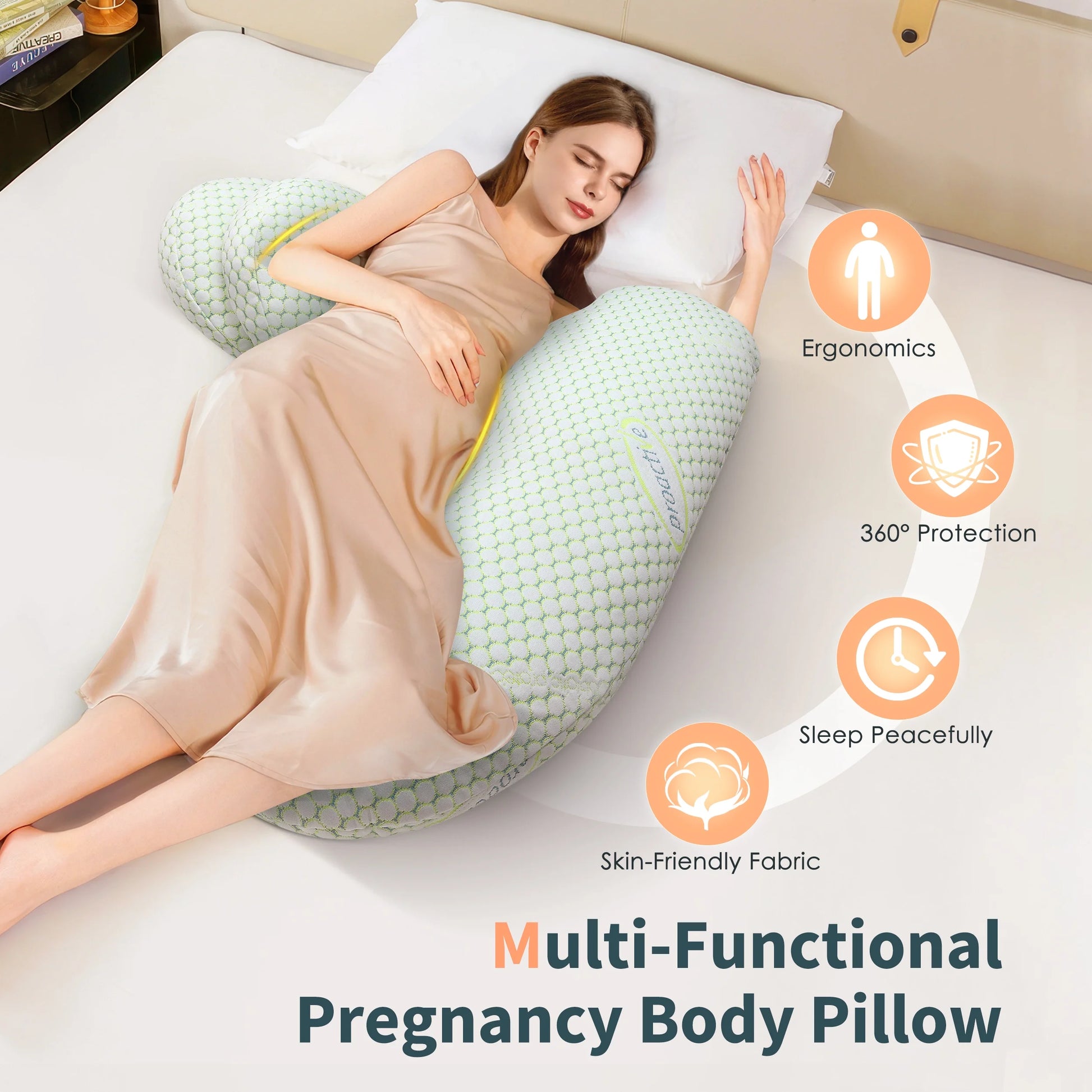 Ultimate Comfort Pregnancy Pillow: Ergonomic Full Body Alignment Design for Relieving  Back, Hip, Joint and Nighttime Pain - Dramatically Improving Sleep Quality | Removable Cover
