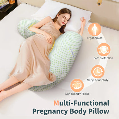 Ultimate Comfort Pregnancy Pillow: Ergonomic Full Body Alignment Design for Relieving  Back, Hip, Joint and Nighttime Pain - Dramatically Improving Sleep Quality | Removable Cover