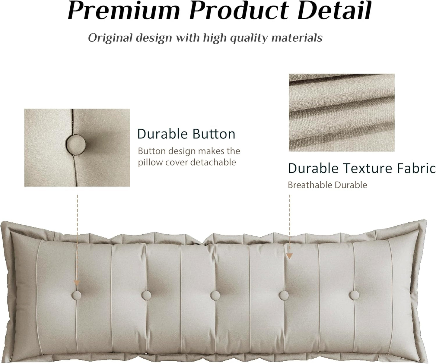 King Size Headboard Alignment Pillow: Luxury Backrest for Bed, Reading, and Full Spinal Support