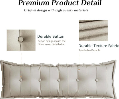 King Size Headboard Alignment Pillow: Luxury Backrest for Bed, Reading, and Full Spinal Support